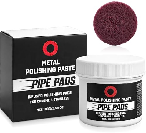 Polierpaste Metall 3-In-1,Metallpolitur Set,Metal Polishpaste Scratch | Edelstahl Politur, Chrom Polierpaste, Metall Buffing für Alle Metalloberflächen, Reinigen, Polieren und Schützen(100g)