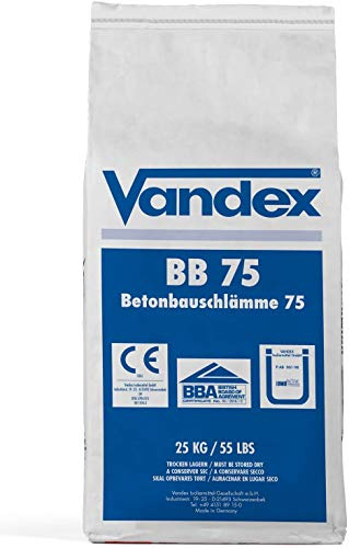 Vandex BB75 Tanking Slurry (25 kg) Water Resistant Cement Concrete, Masonry (Basements, Ponds, tanks, Water and Sewage Treatment)