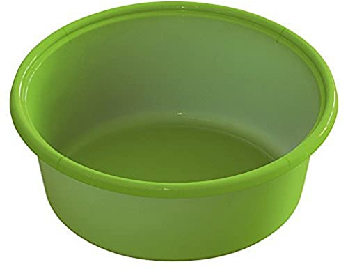Kerbl Futterschale aus Kunststoff | 6 Liter, Grün, Ø 31,5 × 12,5 cm, schlagzäh und temperaturbeständig, für Pferde, Kälber und andere Nutztiere