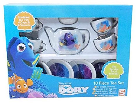 Playset Thé Finding Dory avec théière + Tasses + Soucoupe pour Enfants en Porcelaine Disney