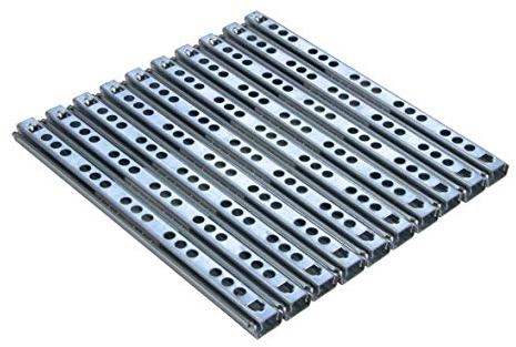 Gedotec 5 Paar Teleskop Schubladenauszug 17 mm, L 214 mm, Tragkraft 12 kg, Teleskopschiene für Schubladen, Stahl verzinkt, Teilauszug, Schubladenschienen für Holzschubkästen