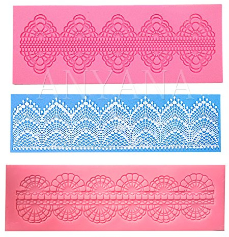 anyana 3 Silikon Kuchen Blume Spitze schokolade Form Matte Maschine Fondant Backen Dekorieren Werkzeug