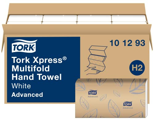 Tork Advanced 101293 Soft Xpress Multifold Papierhandtuch, 3-teilig, 2-lagig, 23,2 cm Breite x 24,1 cm Länge, Weiß (16 Packungen, 189 pro Packung, 3024 Handtücher)