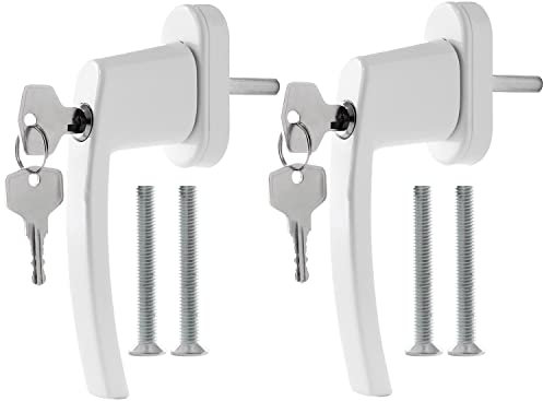 Panorama24 Fenstergriff abschließbar Fenstergriffe kindersicherung abschließbar im gekippten und geschlossenen Zustand 4 Stück Aluminium (Versch. Schlüssel)