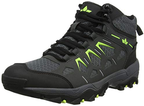 Lico Sierra High Herren Trekking- & Wanderstiefel, Anthrazit/ Lemon, 43 EU