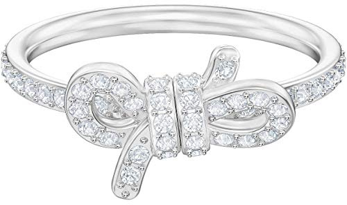 Swarovski Lifelong Small Bow Ring, weiss, rhodiniert
