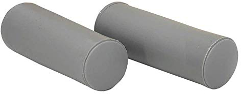 DIWARO.® | 2er Set Rolladenstopper | Länge 60 mm | Farben grau | mit Verschlusskappe und Schraube | Material Kunststoff | für Endleiste, Endschiene | Rolladenpanzer (grau)