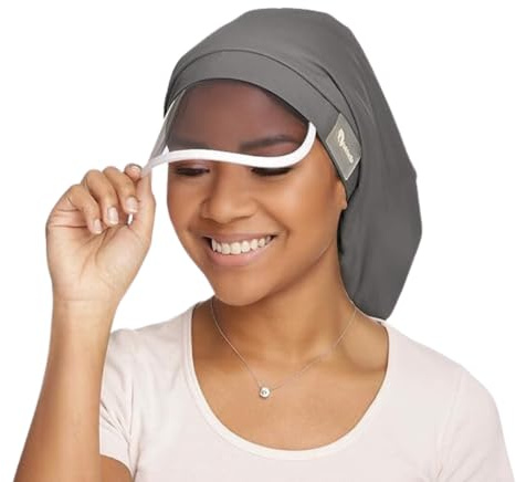 Hairbrella XL Damen Regenhut Wasserdicht Sonnenschutz Satin Gefüttert Packbar für voluminöses und langes Haar