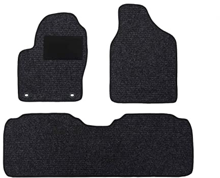 Fußmatten passend für Toyota Yaris Typ P9, KSP9, NSP9 (Baujahr 2005-2016), Robust anthrazit | 3-TLG | Umrandung schwarz | 2X Drehverschluss