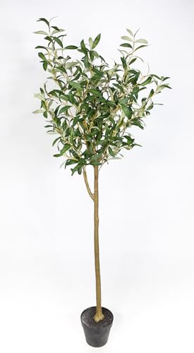 Olivenkugelbaum im Topf 150cm ZF Kunstbaum Kunstpflanzen künstlicher Baum Pflanzen Olive Olivenbaum