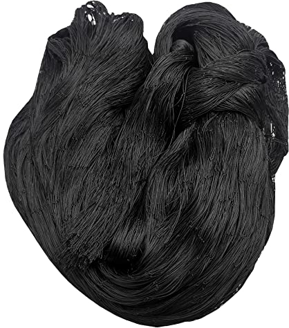 MAILEKT 15m X 15m Vogelschutznetz, Vogelnetz Schwarz, Pflanzennetz, Reißfestes, Strapazierfähiges Geflügelschutznetz(Große Löcher, Maschenweite 5 x 5 cm)