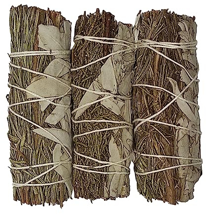 Aromasenses.-Packung von 3 Stück natürlichen Krawatten Reinigung und Harmonisierung der Räume | 3 cm breit x 10 cm lang. (Weißer Salbei + Juniper, 1)