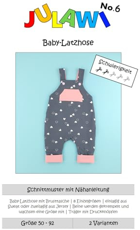 Papierschnittmuster Baby Latzhose Gr50-92 | JULAWI No.6
