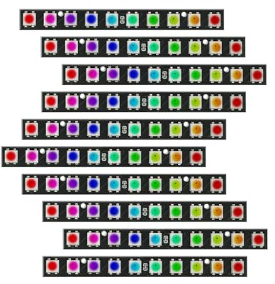 Treedix 10 x 10 RGB LED Light Stick Matrix with Integrated Driver Board | Addressable 10 Bit RGB LED DC 5 V Compatible with Arduino and Raspberry Pi