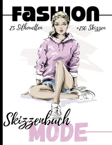 Mode Skizzenbuch: +250 Figurenschablone mit leicht gezeichneten Schaufensterpuppen zum Zeichnen von Kleidung für Modedesigner und Stylisten I 130 pages – 8,5 * 11 in I