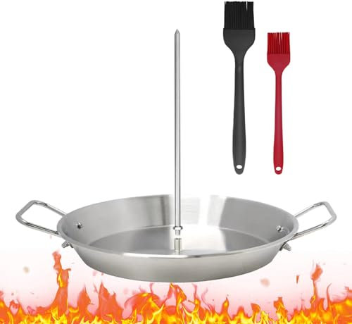 AALLYN Spiedino verticale in acciaio inossidabile, spiedino verticale per barbecue Al Pastor | Spiedino per barbecue Al Pastor - Supporto per kebab da forno senza piastra antigoccia, supporto per