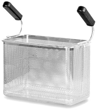 SENO & SENO Cestello Cuocipasta Universale 1/3 in Acciaio Inossidabile 29x16x20 cm – Manico Pieghevole Ergonomico – Resistente, Lavabile in Lavastoviglie, Utilizzo prolungato