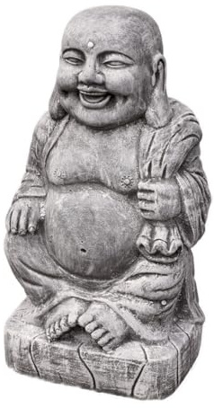stoneandstyle Buddha stehend XL, 50 cm Höhe, 28 kg, frostfest