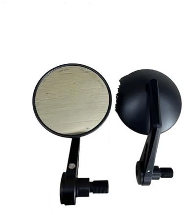SAMWDK Lenkerendenspiegel Für MT-07 Für FZ-07 Für MT-09 Für FZ-09 Für MT-10 Motorrad-Rückspiegel Lenkerendenspiegel Lenker Runder Lenker Lenkerendenspiegel Rückspiegel Motorrad(A)