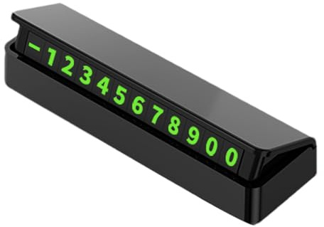 Temporäres Fahrzeug-Telefonnummernschild – Parkplatz-Telefonnummer, Autoschild, Armaturenbrett-Telefonnummernschild | Universel Kfz-Parkplatz-Nummernschild, Sichtbarkeit bei Tag und Nacht für Auto, Ve