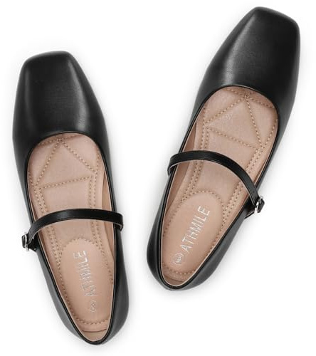 ATHMILE Women‘s Mary Jane Shoes, Ballet Flat Shoes for Women Dressy Casual