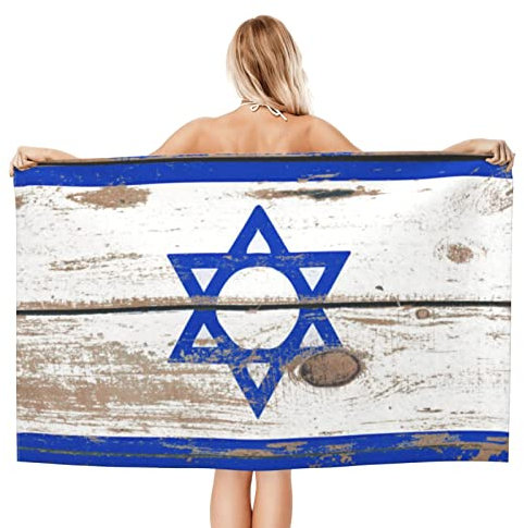 Saunatuch Flagge Auf Grunge Zerkratzt Holz Reisetuch Super Saugfähig Badehandtuch Ultraleicht Badetuch Für Wandern, Sport, Reisen, 80X130Cm