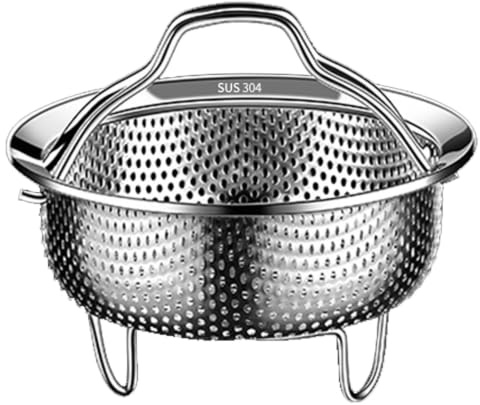 Inserto de vapor, diámetro de 14 cm, inserto de vapor para olla, cesta de vapor de acero inoxidable 304, colador para ollas, vaporizadores para ollas, ollas a presión, ollas instantáneas