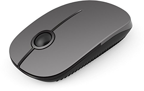 Seenda Wireless Mouse, Silent with 2.4G USB Receiver, Black and Grey