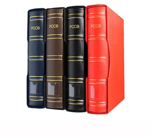 Guoyoocc Album Sellos clasificador Sellos Nostalgia Clasificador Sellos 20 paginas Negro Album numismático Universal Soportes de Sellos para Papel,Dinero,Fotos,colector