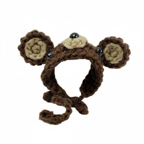 Qianly Sombrero para Muñeca OB11 Estilo Adorable Gorro de Animal para Muñeca Diseños Adorables , Sombrero Oso Marrón