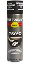 RUST-OLEUM 7778 Hard Hat Hitzebeständiger Decklack, Spray, schwarz