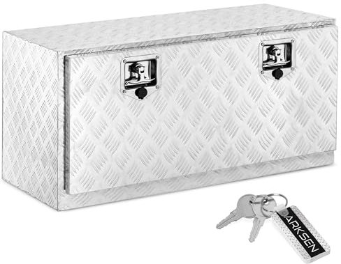 ARKSEN 36x17x18 Underbody Tool Box, Heavy Duty Storage Chest, Silver