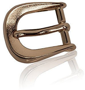 FREDERIC HERMANO Gürtelschnalle Buckle 20 mm Metall Gold gebürstet - Buckle Caesar - Dornschliesse für Gürtel mit 2 cm Breite - goldfarben gebürstet