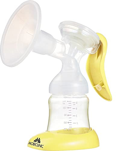 Mobiclinic ®, Handmilchpumpe, Europäische marke, Ergonomischer griff, Handpumpe für muttermilch, Komfortable und kompakte, Sanftes effektives, Transparent