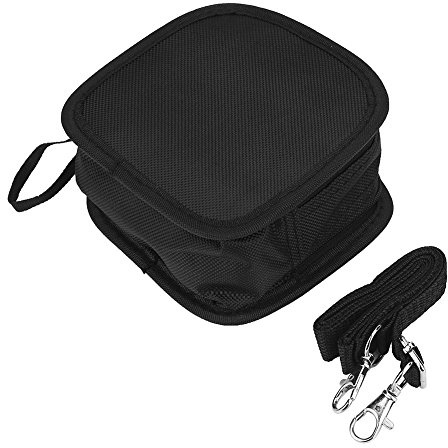 9 Slots Multi-Use Filter Bag Nylon Camera Accessory with Shoulder Strap, Lens Filter Carry Case, Filter Holder Organizer, Lens Adapter Ring Compatible