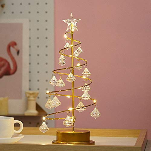 LED Acryl Kristall Anhänger Weihnachtsbaum Lichter Geburtstag Dekoration Tischlampe Schlafzimmer Kupferdraht Nachtlicht Energieeffizient Langlebig