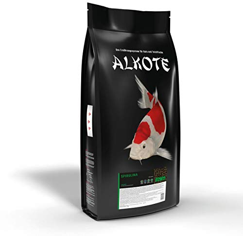 AL-KO-TE, 1-Jahreszeitenfutter für Kois und Zierfische, Sommermonate, Schwimmende Pellets, 6 mm, Hauptfutter Spirulina 7%, 9 kg