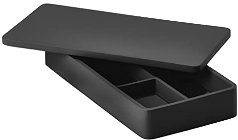 Zone Denmark Schreibtisch Organizer für Kleinteilen, Stiftablage, Kleiner Schreibtischorganizer, Ordnungssystem für Stifte und Kleine Büroartikel, 20 x 10 x 3 cm, Schwarz