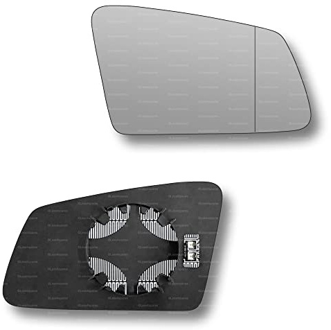 Less4spares Replacement Wing Mirror Glass Right Compatible with Mercedes A-Class 2012-2018 CLIP-ON Driver Off side Heated with Blind Spot
