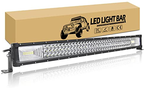 RIGIDON Led Arbeitsscheinwerfer Bar, 81cm 405W Led lichtbalken 12V 24V Zusatzscheinwerfer Auto Offroad Scheinwerfer lightbar für 4x4 Traktor Lkw Pkw Kfz Truck SUV ATV UTV, 6000K weiß Arbeitslicht
