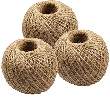 Garten Schnur 3 Stück Hochzeits-Geschenkpapier, dekorative Schnur, 2 mm Hanfschnur, for Gartenarbeit, Kunsthandwerk, Kunstwerke, Bäckerei, Kistenverpackung