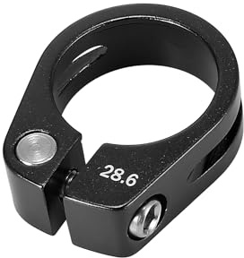 A ABSOPRO 28.6mm Aluminium Alloy Bicycle Seat Post Clamp Seat Clip Black