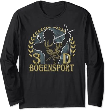 Bogenschütze mit Recurvebogen & Bogen Zielscheibe Bogensport Langarmshirt