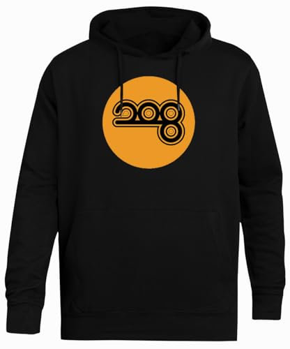 Ameretee Radio Luxemburg 208 Einfacher Schwarzer Hoodie Unisex Pullover