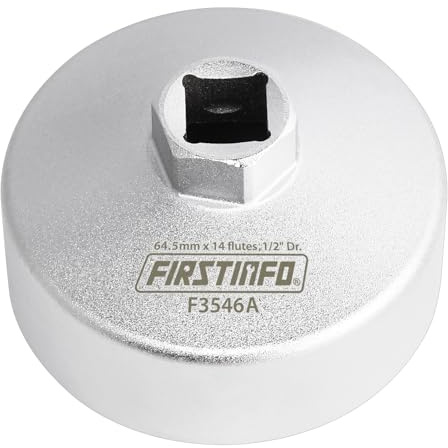 FIRSTINFO F3546A | 1/2 tum | 64,5 mm | Oljefilternyckel | 14 flöjt | Kompatibel med Toyota och Honda
