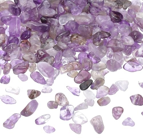 PATIKIL 350Pz Perline di Pietra Scheggiata Cristalli Pietre Preziose Viola | Pietra Irregolare, Perline Sfusi, per Creare Gioielli Fai da Te Bracciale Collana Orecchini