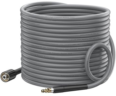 DANCINGBOAR 10M Super Flexible Pressure Washer Replacement Hose for Karcher K2 K3 K4 K5 K6 K7, Click Bayonet to M22-14mm 3600PSI Flexible Jet Wash Hose for Kärcher with Screw Thread Outlet Only