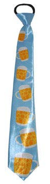 LP Divertissements Lot de 3 - Cravate Bleu à Motif 'chopes de bière'
