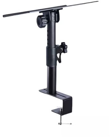 asdchZen Support Audio Mural, Modèles À Pince De Bureau Réglable, Support D'Enceintes, Micro-Réglable De 10 À 15 °, Hauteur De Levage, Moniteur, Enceintes, Meuble Multimédia