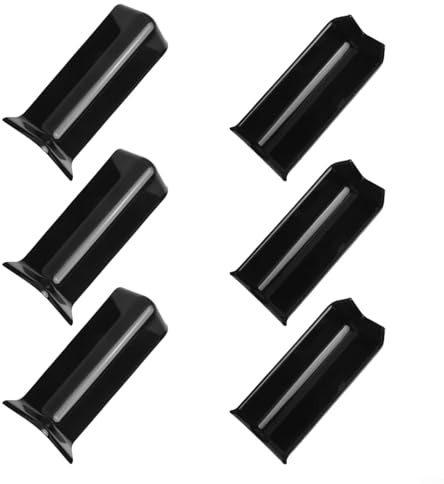 Zilimontt ABS Baseboard Corner Block Connectors Set, Indoor Wall Base Trim Kit, With Internal External Corners, Accessories For 10Cm Height Skirting(L Black)